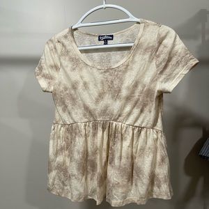 Short Sleeve Peplum Top